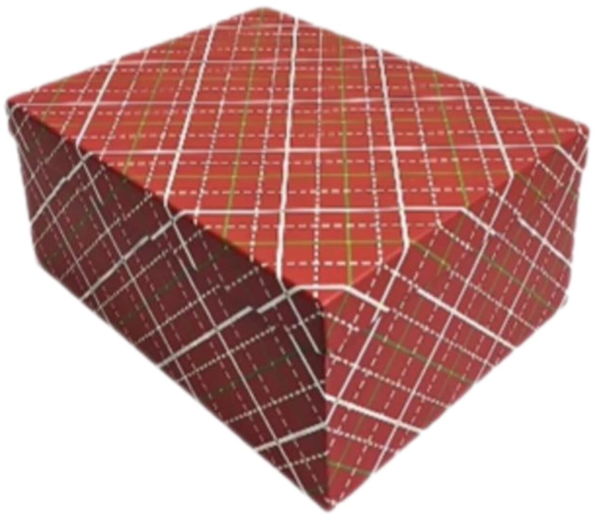 Luxe Cadeaudoos met Deksel - 37.5*29*16cm - Rood – Kerst Geschenkdoos – Stevig & Herbruikbaar – Cadeauverpakking voor Kerstcadeaus