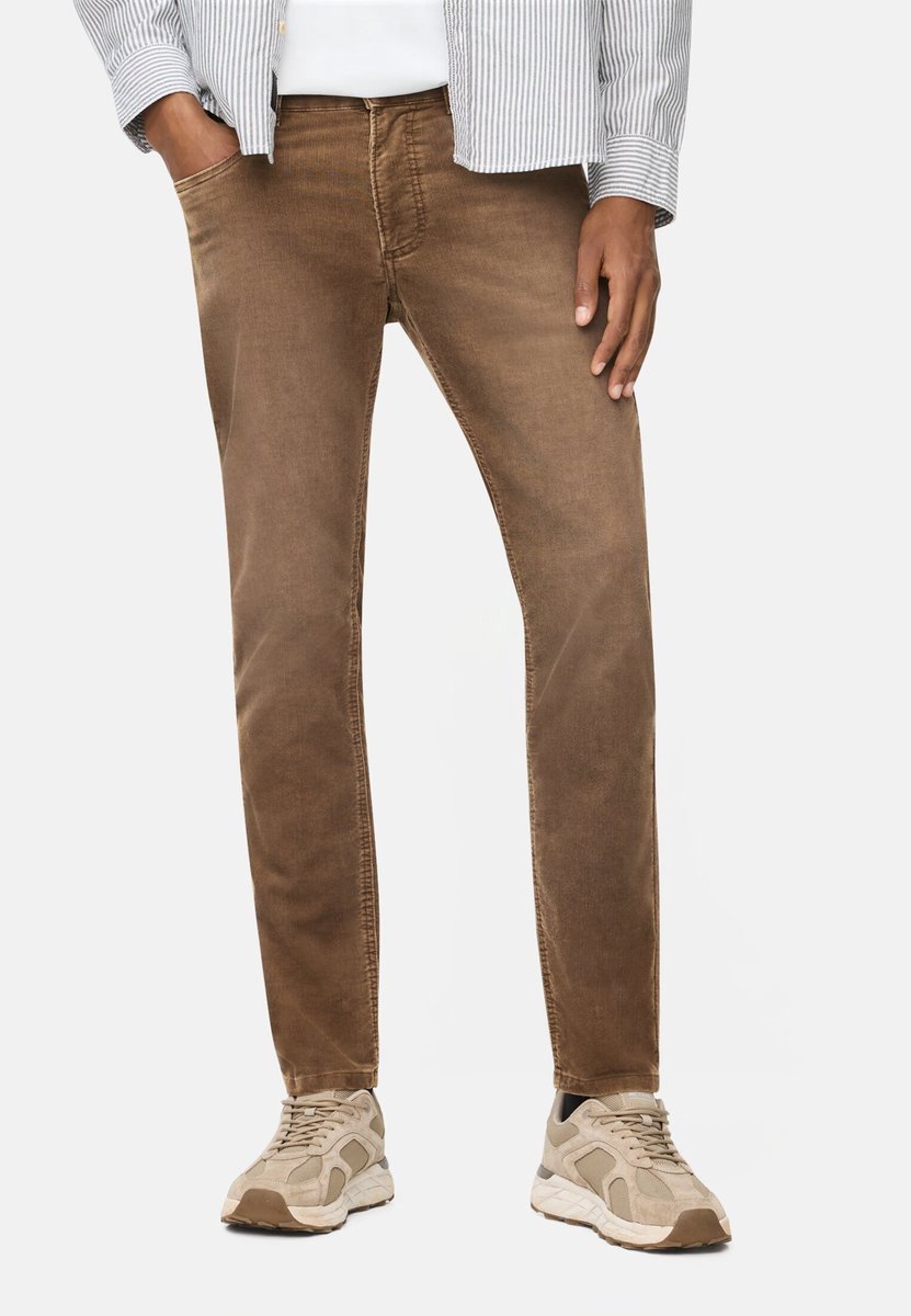 camel active Slim Fit 5-pocket broek - Maat menswear-40/32 - Sepia bruin