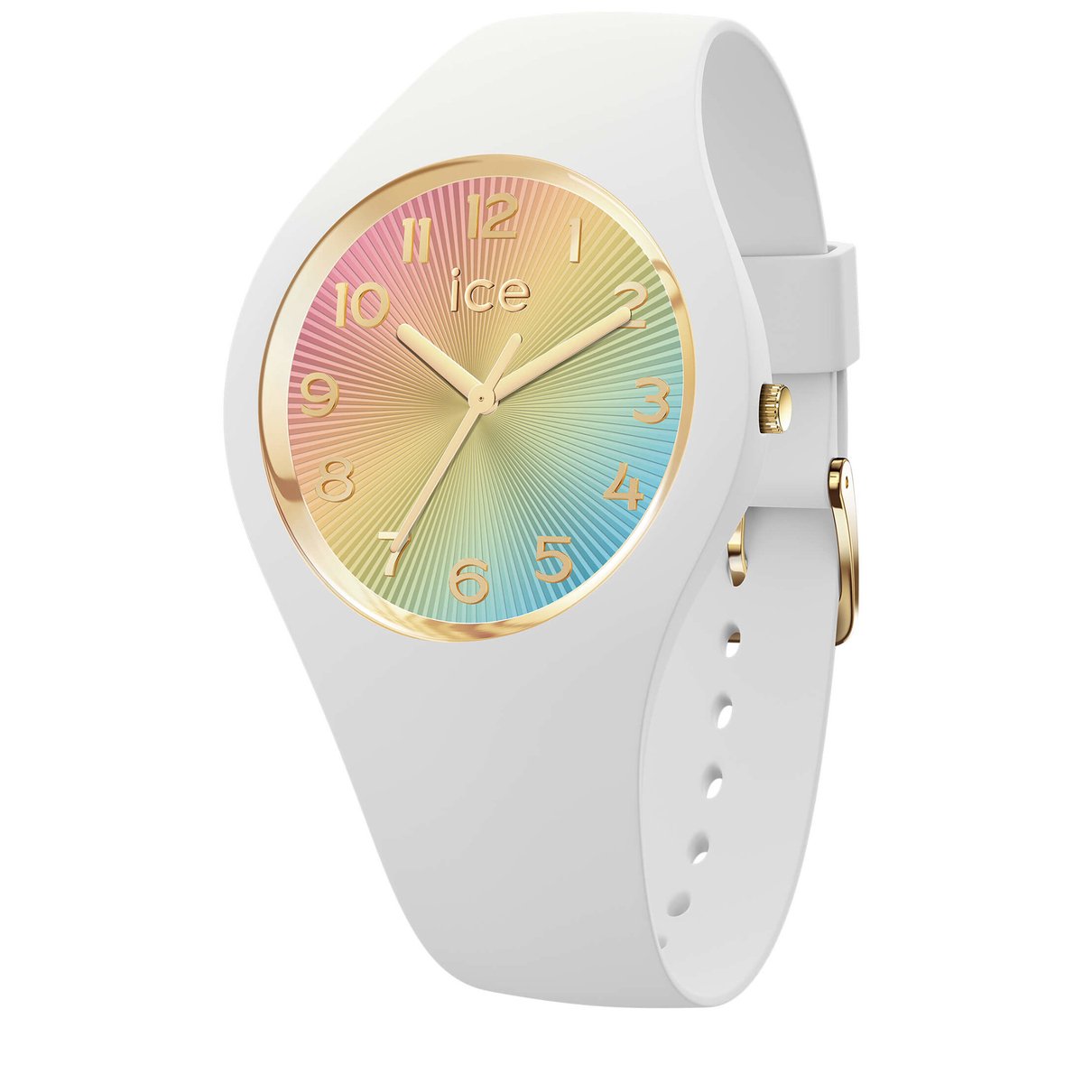 Ice Watch ICE champagne - White rainbow 025249 Horloge - Siliconen - Wit - Ø 37 mm