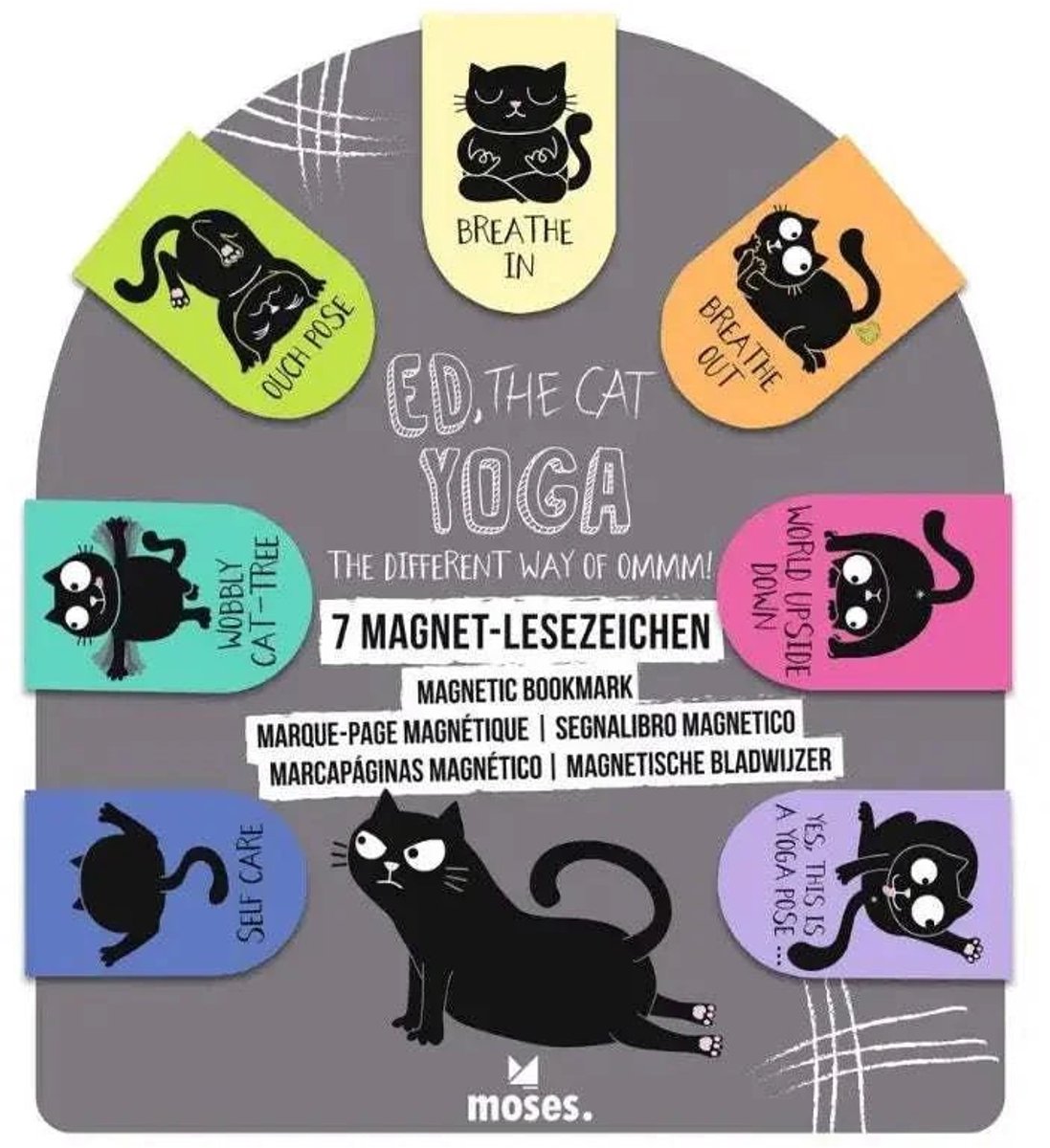 Ed the Cat Magnetische Boekenlegger Yoga - Boekenlegger