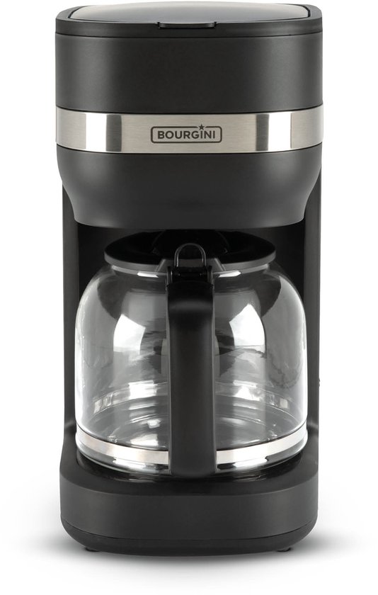 Cafetière Bourgini Elements – 1,5 L (10 à 12 tasses) – Plaque chauffante – Arrêt automatique – Lavable au lave-vaisselle – 50 % de matériaux recyclés (certifié GRS)