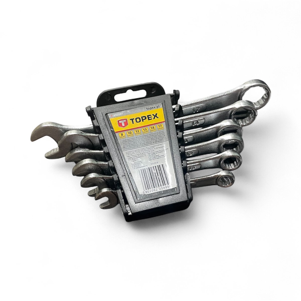 TOPEX - Ring steeksleutelset - 6 delig - 8-19 mm - CrV staal