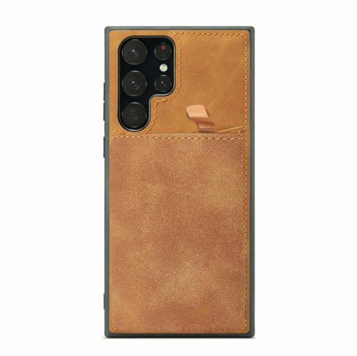 CaseMania - Suede Card - Geschikt voor Samsung S25 Ultra - Backcover - Bruin