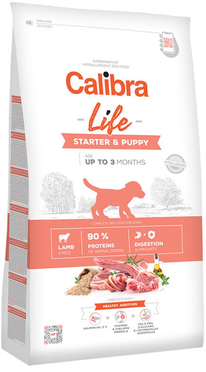 Calibra Calibra Hond Life Starter & Puppy Lamb 12 kg