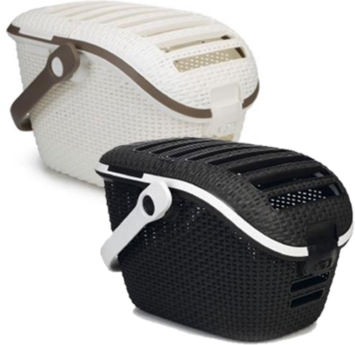 Curver Reismand Voor Huisdieren – Rattan Look, Antraciet, 51x38x33 Cm, Met Veiligheidsslot En Ventilatie