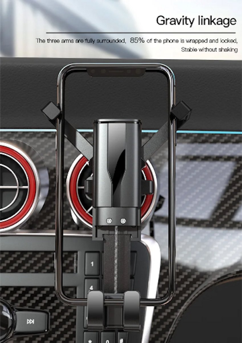 Yesido Hidden Wing telefoon houder - Telefoonhouder voor auto ventilatierooster - Telefon autohouder - Zeer stevig - telefoonhouder universeel - voor auto en telefoon - Eenvoudige stevige bevestiging - BESTE GETEST
