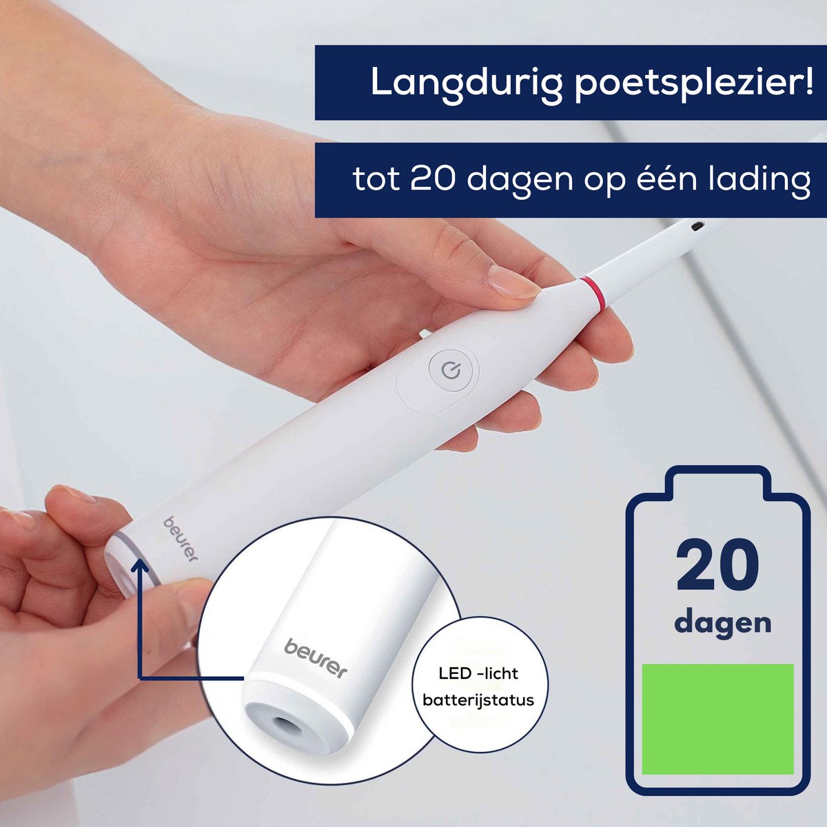 Beurer TB 30 Elektrische Tandenborstel met 2 Poetsstanden - afbeelding 3