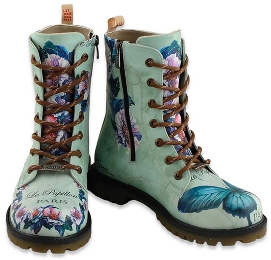 GOBY - Fleurs - Bottes pour femmes - Baskets pour femmes - Bottes femmes - Haute qualité - Fait main - Taille 42