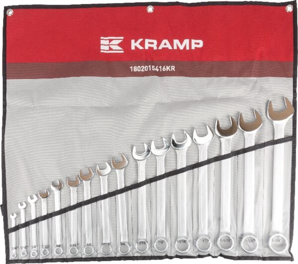 Kramp Inch-ringsleutelset, 16-delig