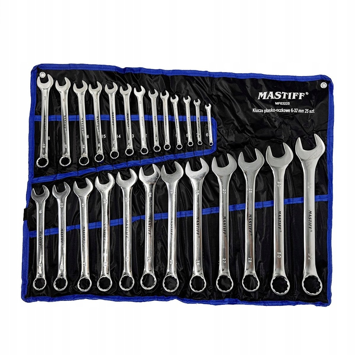 Mastiff Ringsleutel Set 6-32mm 25 Delig Chroom-Vanadium