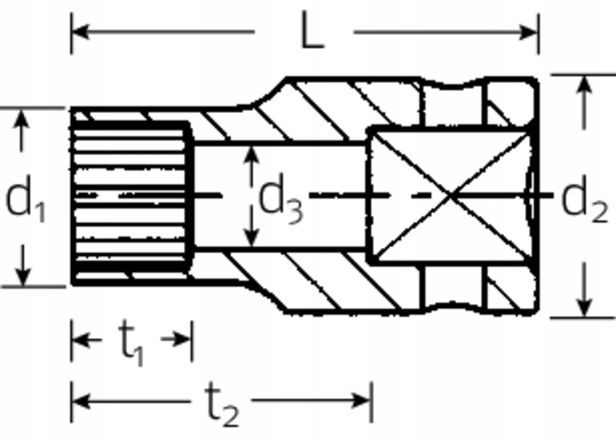 Stahlwille 1/4" Spline-Drive Dopslagsleutel 8mm