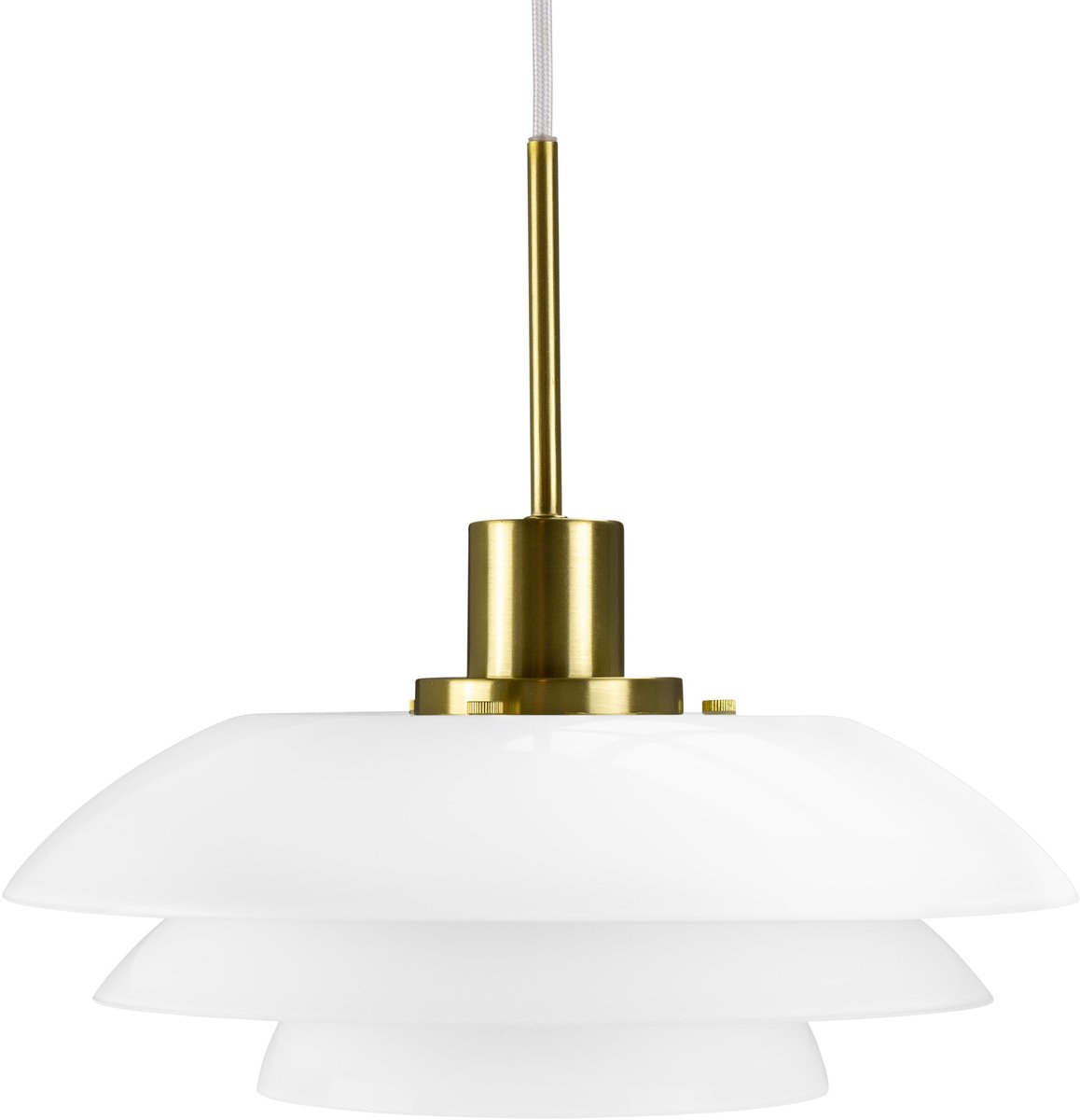 Dyberg Larsen Hanglamp Pendant 31 Cm E27 Glas 25w Wit/goud