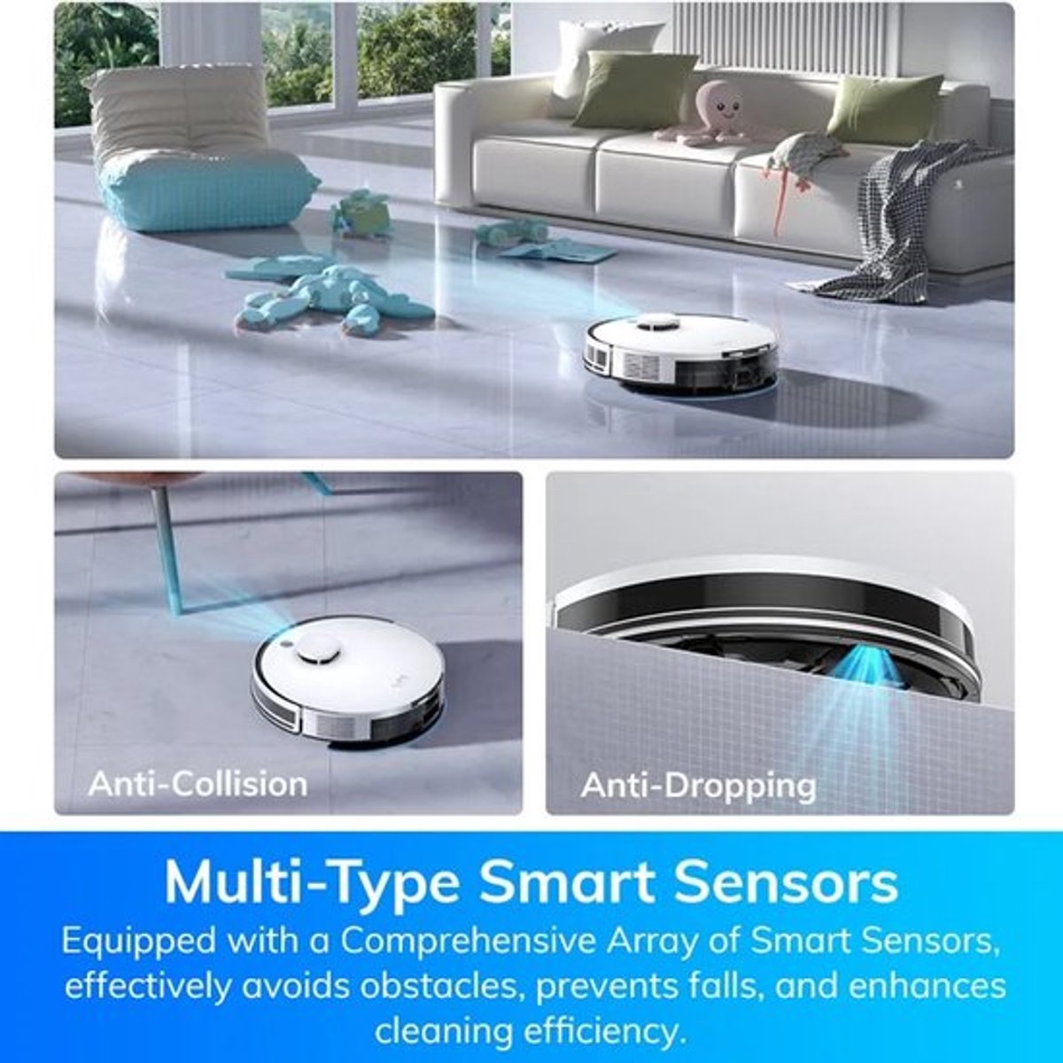 Ilife A30 Pro - Robotstofzuiger met dweilfunctie - 5000 Pa - 60 Dagen autonoom legen en laden - 180 min looptijd - Objectdetectie - Multi-floor mapping — afbeelding 5