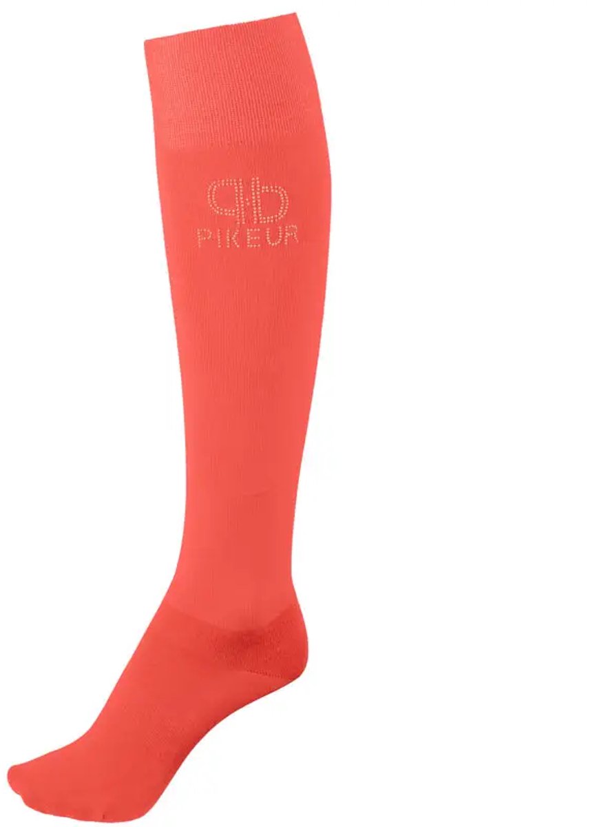 Pikeur Sokken Studs Gold Coral Red - 38-40 | Paardrijsokken