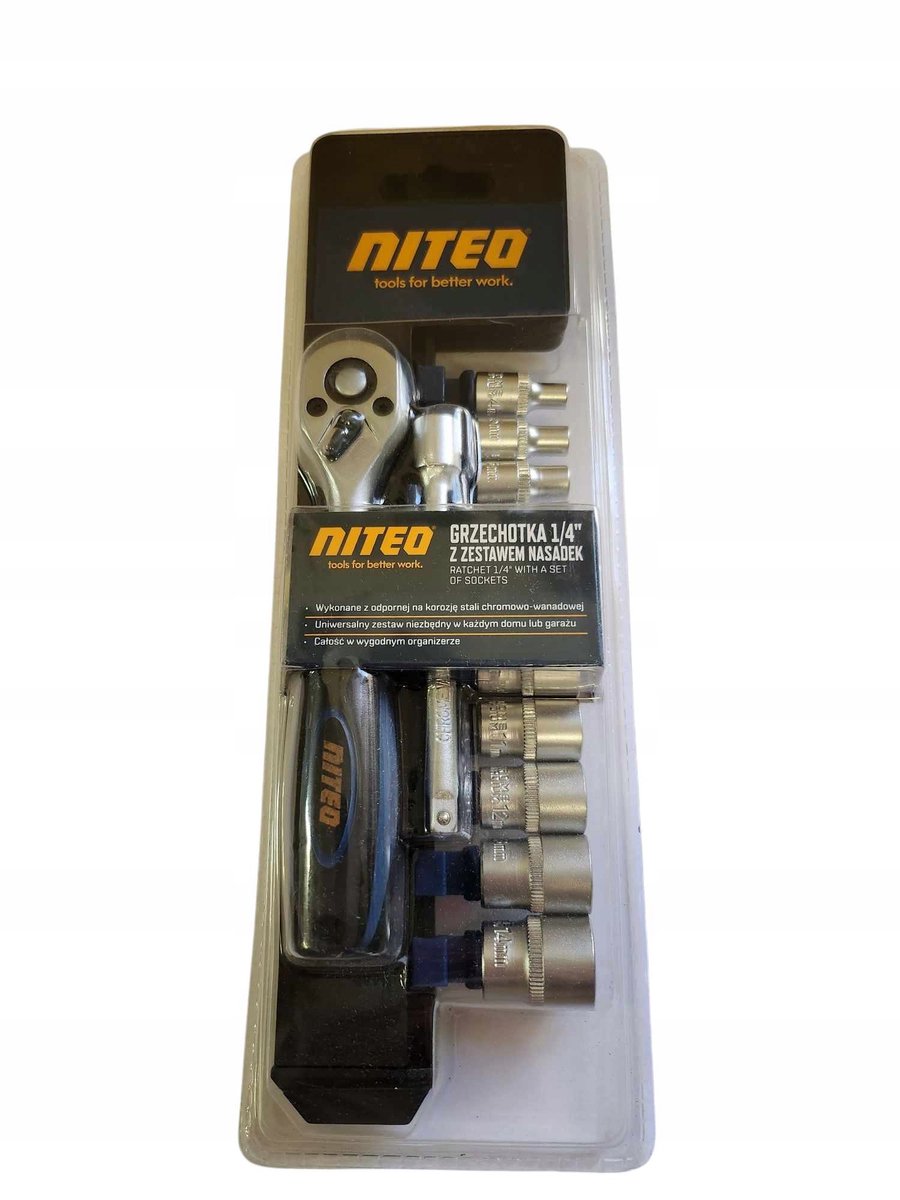 NITEO 1/4" Ratelsleutelset met Doppen