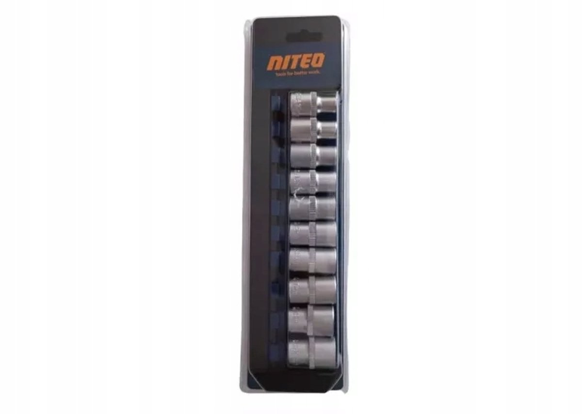 Niteo 1/2" dubbellaagse moersleutelset - 10 stuks