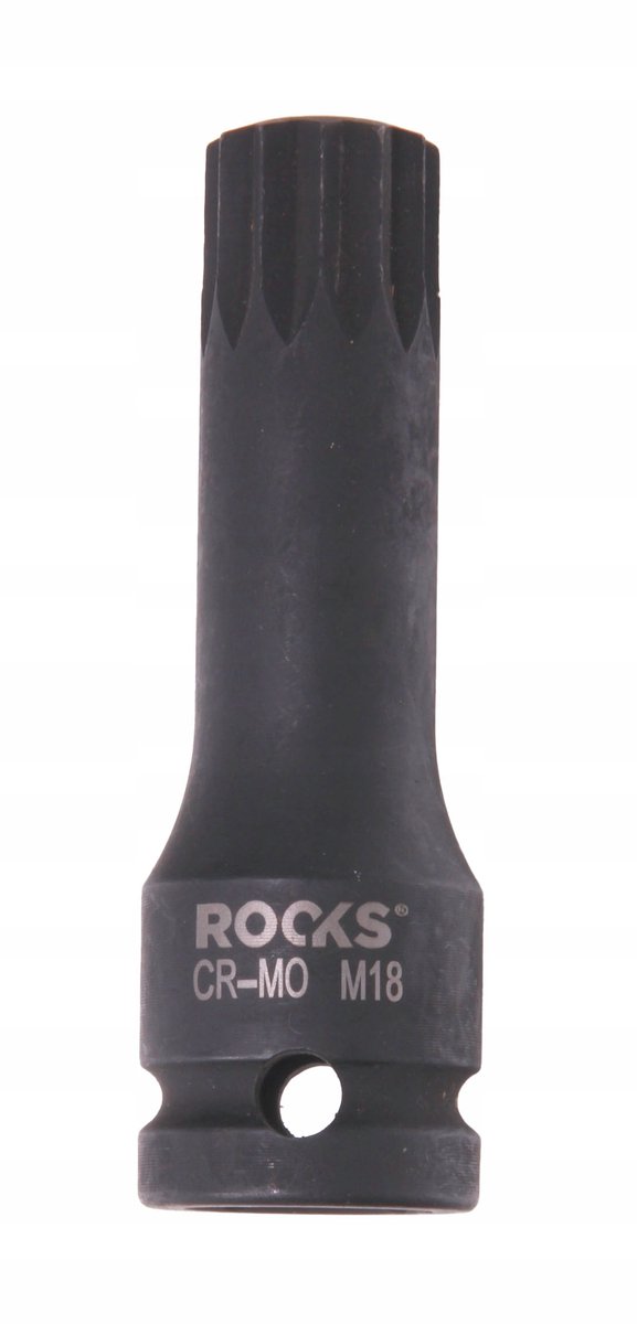 ROOKS Slagdoppensleutel SPLINE M18 1/2'' 75mm CrV50BV30/S2