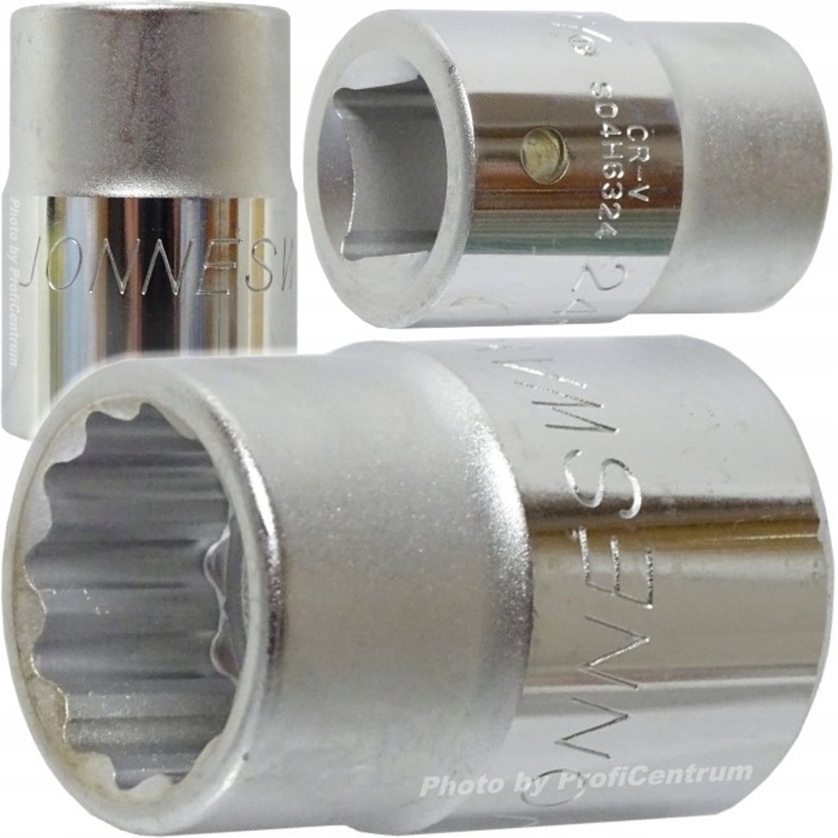 Dopsleutel 22mm 12-kant 3/4" Jonnesway Chroom-Vanadium Staal