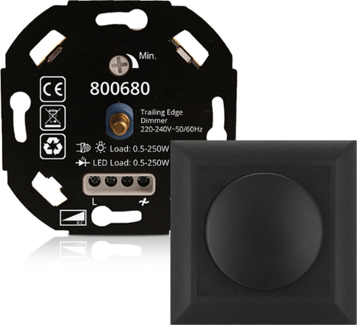 LED metal silhouette small ring, with wooden base, black, with dimmer, wrapped with black wire, 100 amber diodes, 4.5 V interior transformer, 2 W, black cable