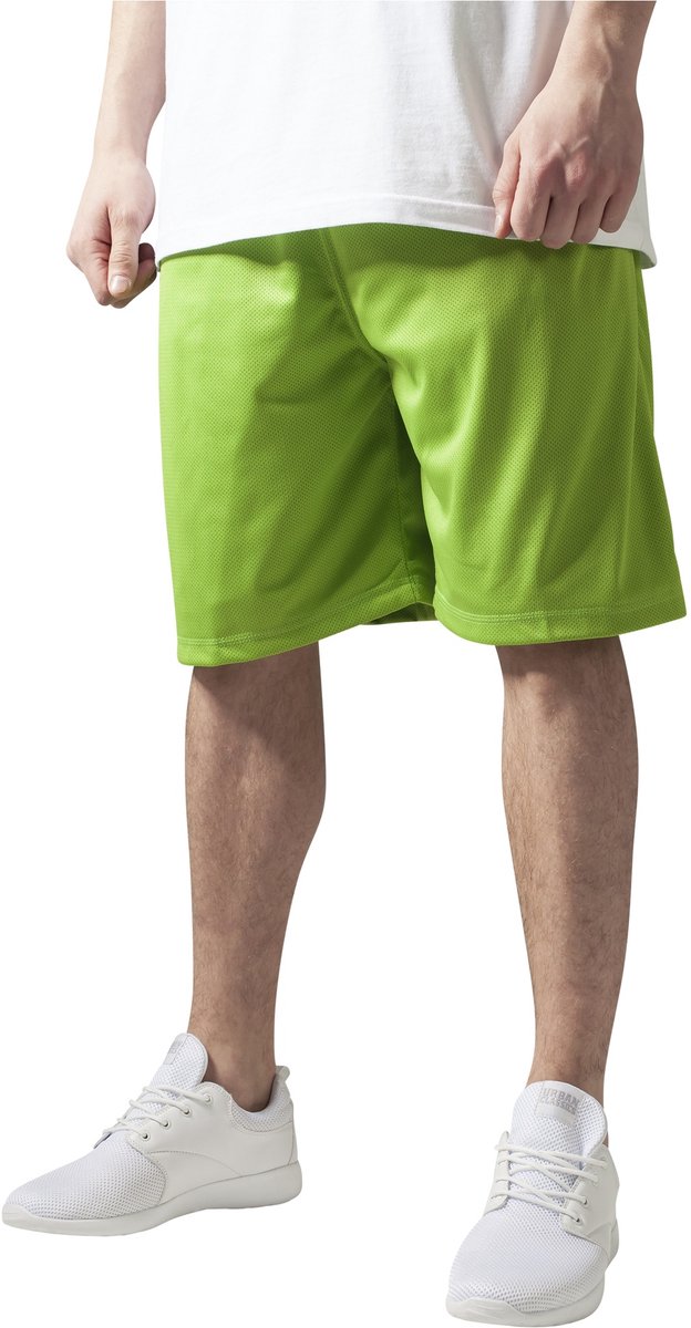 Urban Classics Shorts Bball Mesh Shorts Limegreen-S Groen