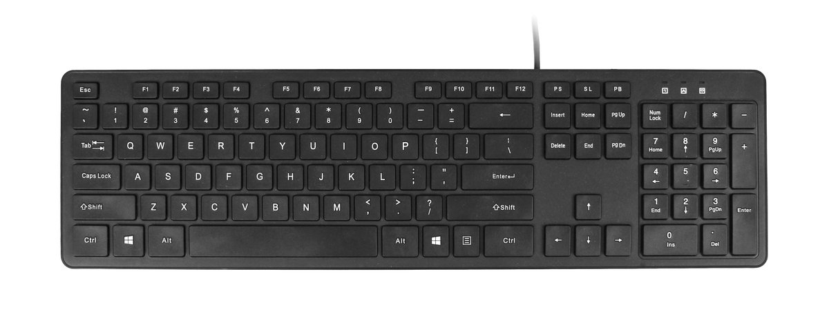 Toetsenbord quantore qwerty bedraad usb-a zwart | 30 stuks