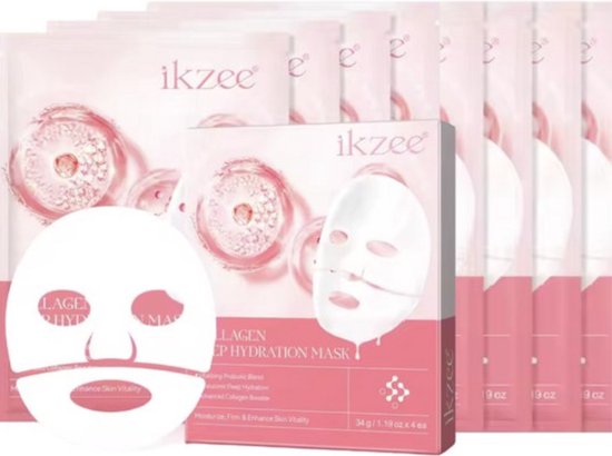 Collageenmasker - Collageen masker - Collageen gezichtsmasker - Verkleint Porien - Vermindert Rimpels - Vermindert Vlekken en Oneffenheden - K Beauty - Korean Skincare