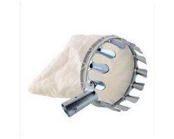 TOVBMUP Obstpflücker - Apfelpflücker Telescoop - Uitneembare Stoffen Zak - Uitschuifbaar & Stevig - Geschikt voor Appels, Peren en Andere Vruchten - RVS Constructie - 14x25cm