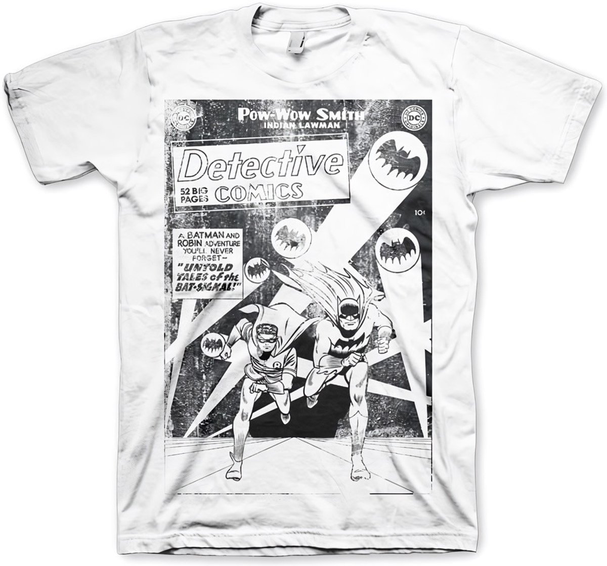 DC Comics Batman Heren Tshirt -L- Detective Comics Distressed Wit