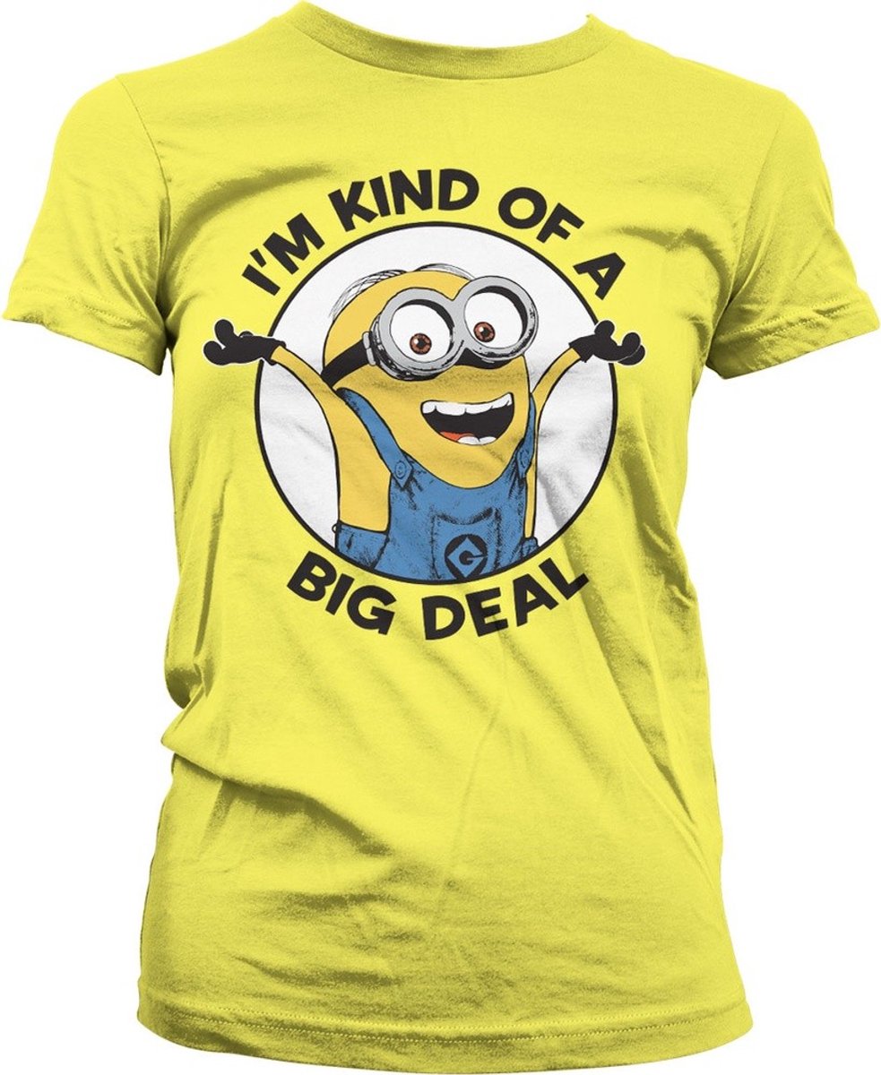 Minions I'm Kind Of A Big Deal Girly T-shirt voor dames, geel