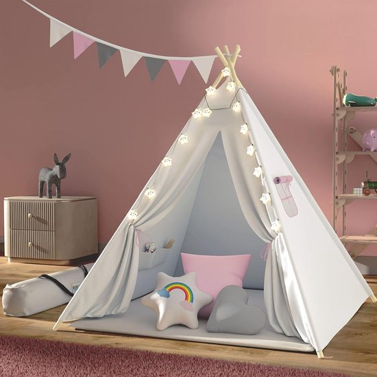 CLVP® Tipi Tent Kinderen - Speeltent - Wigwam van Merkloos — afbeelding 3