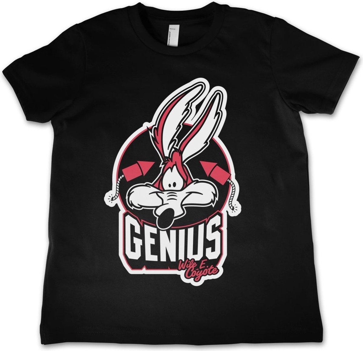 Looney Tunes Wile E. Coyote Genius Kids T-Shirt Kinder Black-4 Jahre