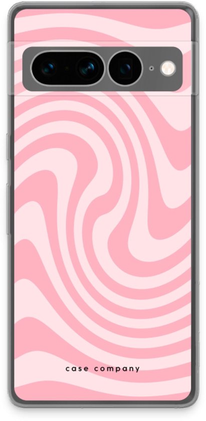 Case Company® - Coque Google Pixel 7 Pro - Swirl Rose - Coque souple pour téléphone - Protection sur tous les côtés et bord de l'écran