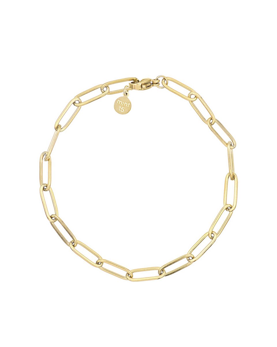 Mint15 Schakelarmband 'Chain Bracelet' - Goudkleur RVS/Stainless Steel