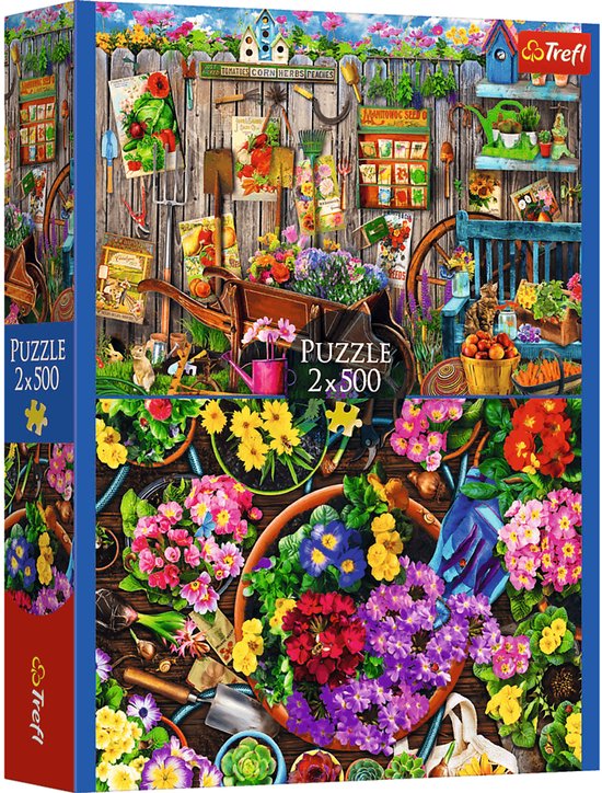 Trefl legpuzzel 2x500 stukjes - Working in the Garden - FSC Mix 70%. | bol