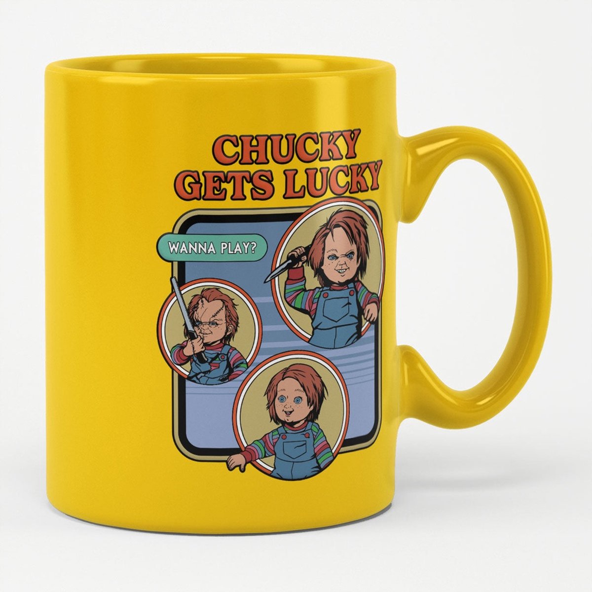 Chucky Tasse/Kaffeebecher Gets Lucky Mug Yellow