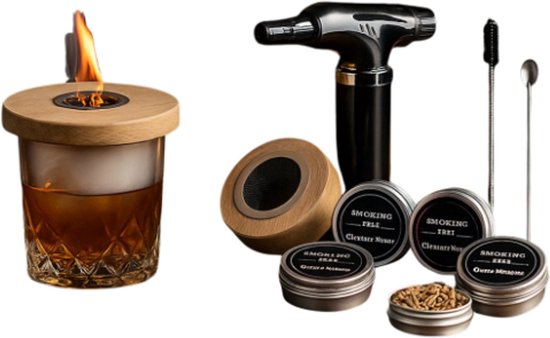 MixMaster- Cocktail Smoker Set - Smoking Gun - Whiskey - Verschillende Smaken - Luxe
