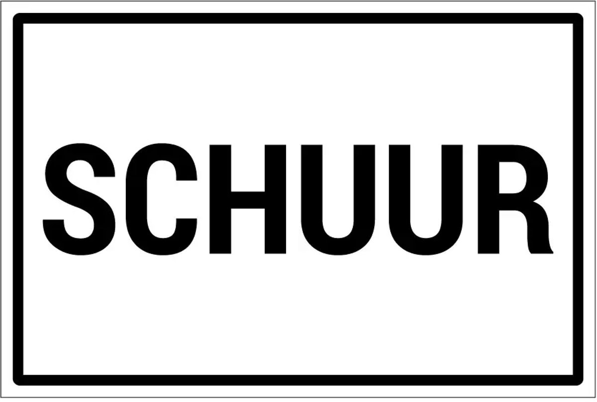 Schuur sticker | 30 x 20 cm