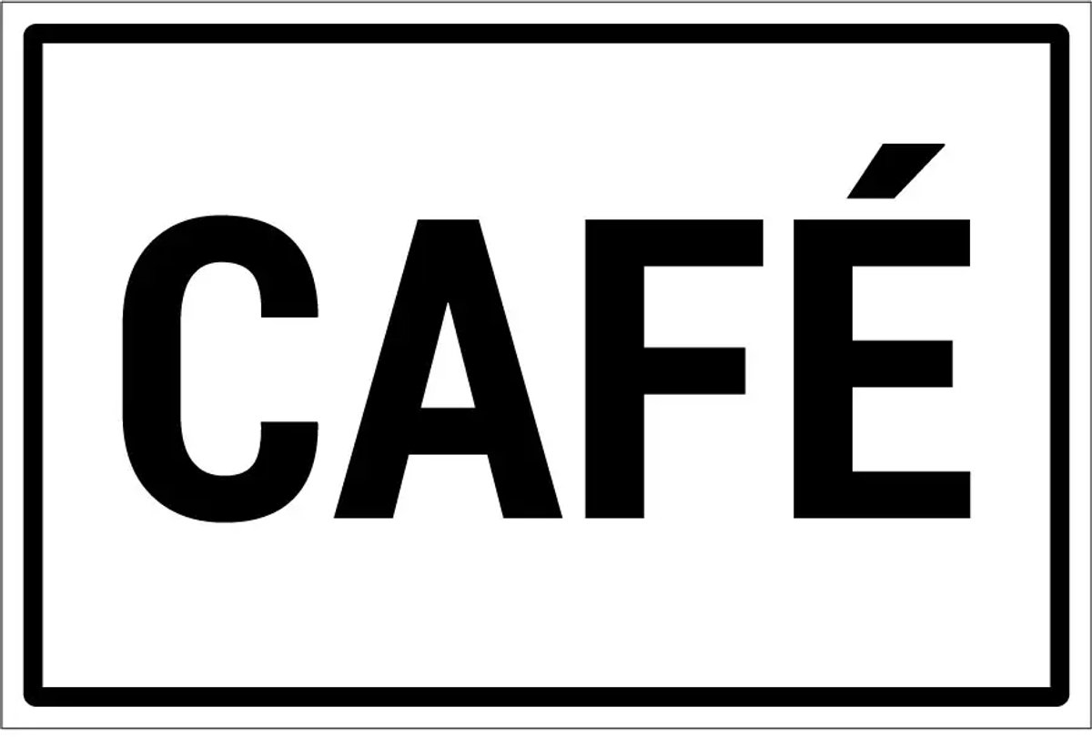 Café sticker | 18 x 12 cm