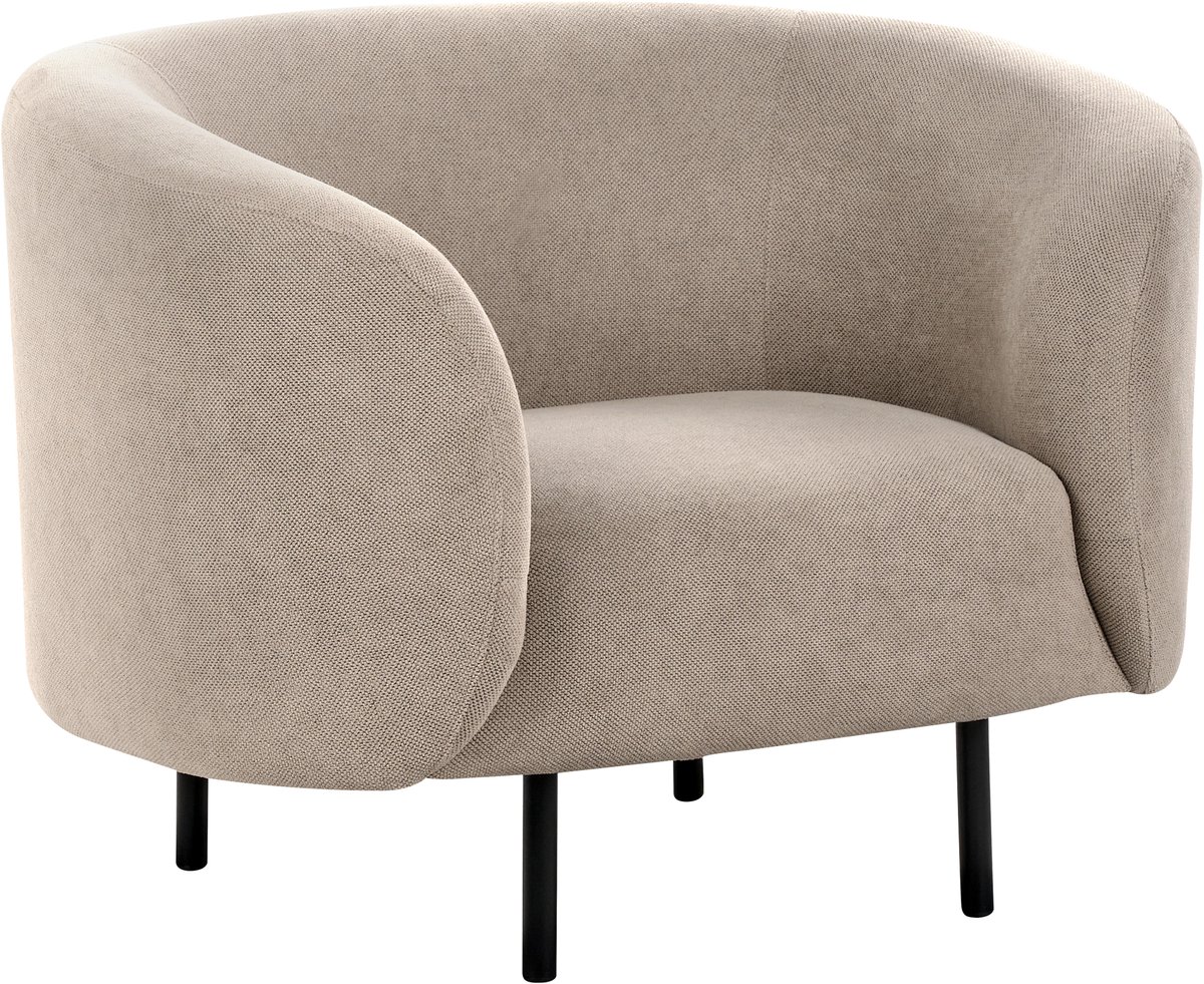 LOEN - Fauteuil - Taupe - Polyester