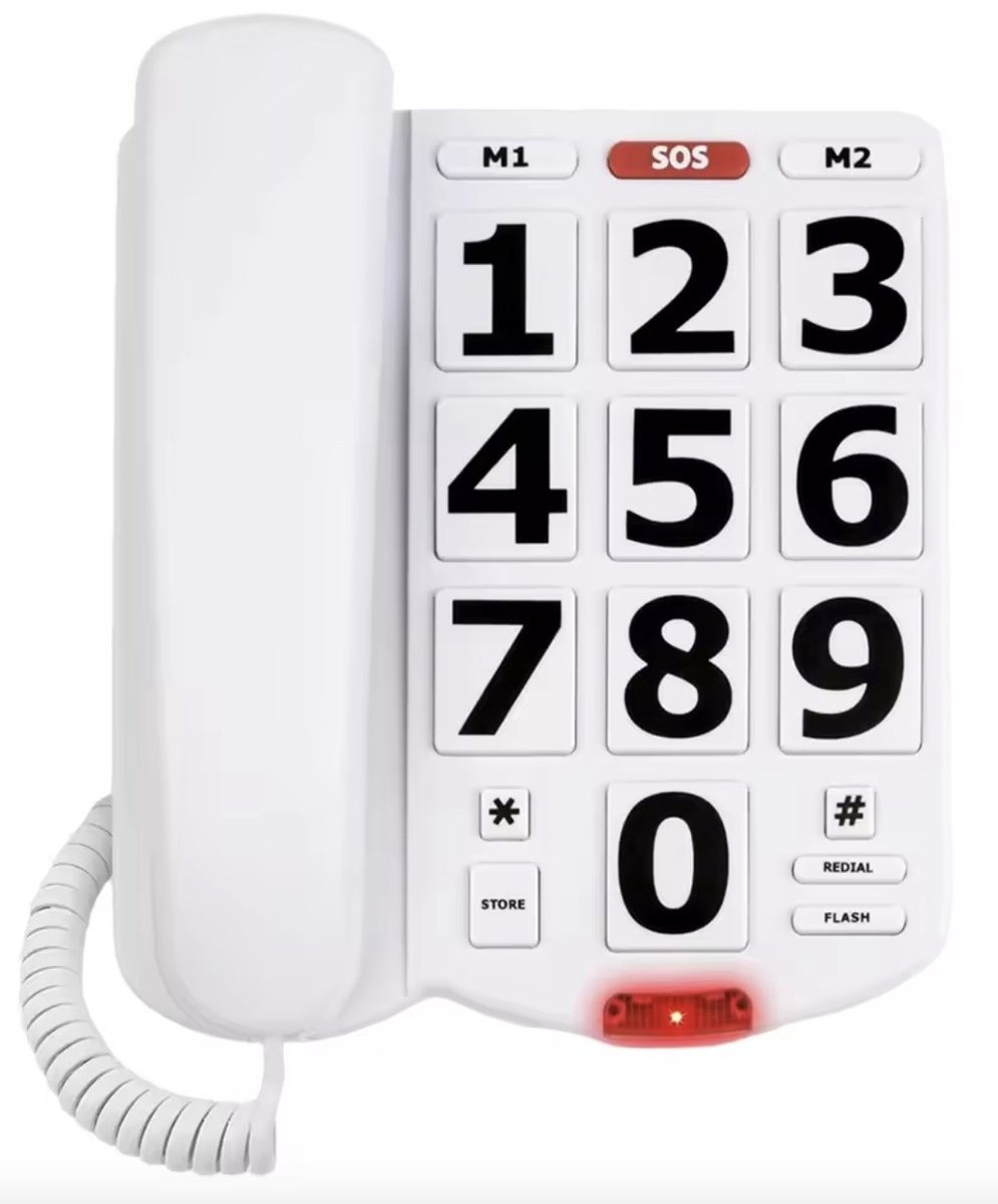 medj-telefoon slecht zienden-grote toetsen-luidspreker -telefoon huistelefoon-