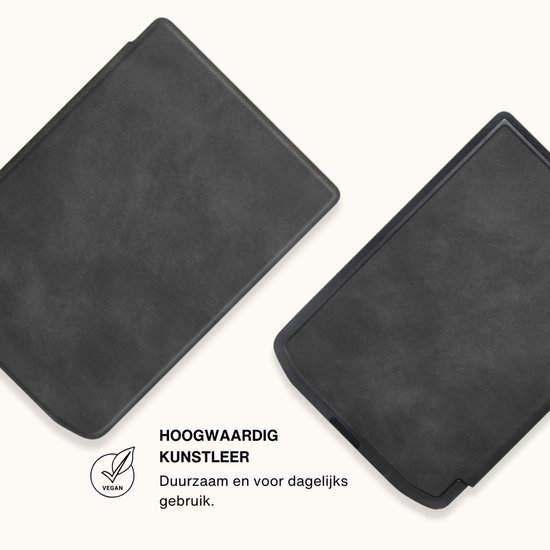 Lunso PocketBook Verse / Verse Pro / Verse Color Slim hard case hoes (6 inch) - sleepcover - Zwart van Merkloos — afbeelding 2