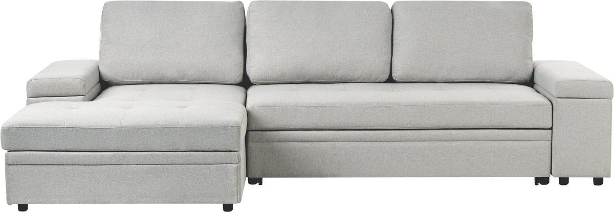 BELIANI HRISEY - Hoekbank - Lichtgrijs - Polyester