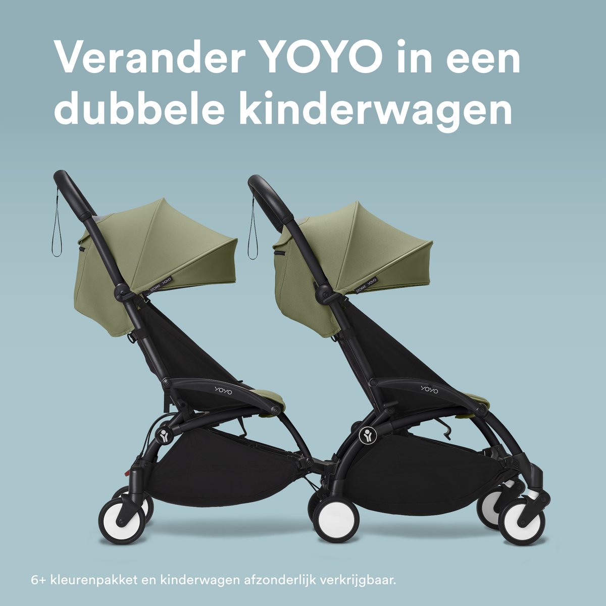 Stokke YOYO Connect Dubbele Kinderwagen Zwart - afbeelding 3