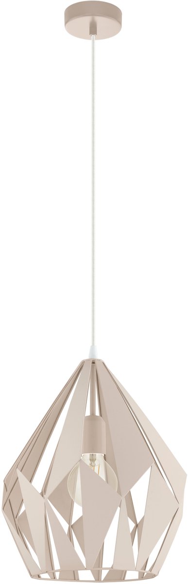 EGLO Carlton-P - hanglamp - Ø31 cm - E27 - abrikoos
