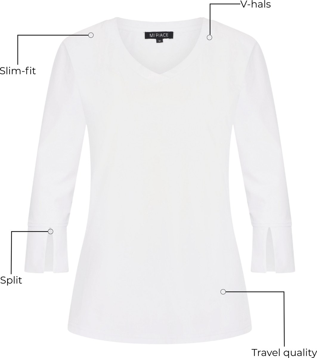 Mi Piace Travel Top Dames - Wit - Maat M/38 - 202095