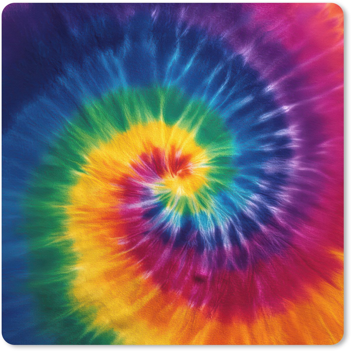 Muismat XXL 40x40 cm - Bureau onderlegger - Bureau mat Regenboogkleuren - Spiraal - Kleurrijk - Bureaumat - Gaming mousepad xl - Bureaulegger groot - Computer deskmat