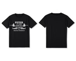 Gepersonaliseerd T-shirt-NAAM EN LEEFTIJD-Originele onderdelen-Verjaardagscadeau voor Mannen-T-shirt voor HEM-Gepersonaliseerde bedrukking-Fiets en auto-enthousiastelingen-grappig t-shirt-maat XL-zwart t-shirt