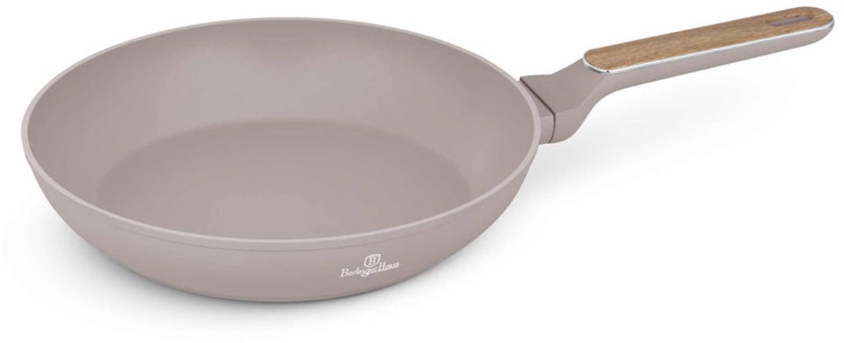 BerlingerHaus 8328 - Koekenpan - 28 cm - Taupe collection Nordic - houten handvat