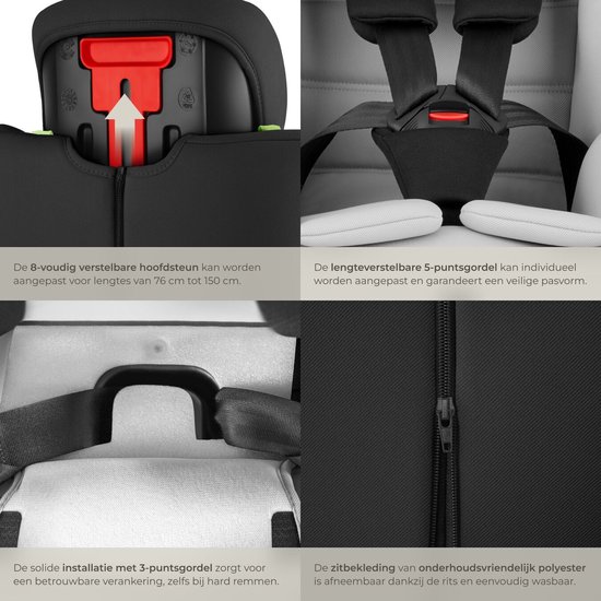 TecTake Kinderautostoeltje i-Size Goedgekeurd - ISOF