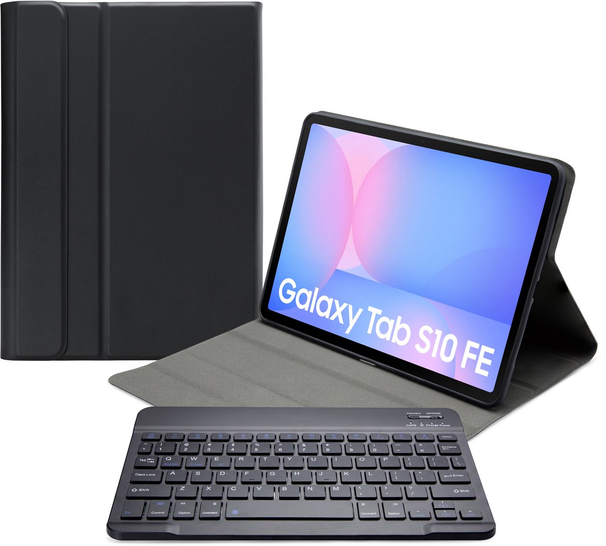 Mobilize Tablethoes geschikt voor Samsung Galaxy Tab S10 FE Hoes | Mobilize Detachable Bluetooth Keyboard QWERTY Bluetooth Toetsenbord Bookcase - Zwart